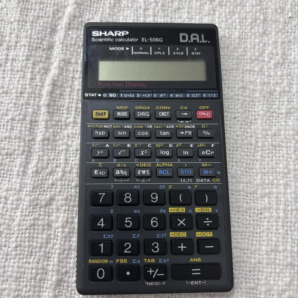 Sharp EL-506G Scientific Calculator with Function Display and‎ Manual Case